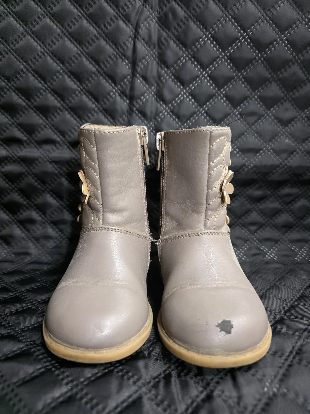 Rachel Shoes Kids Boots in Light Tan Rubber Sole